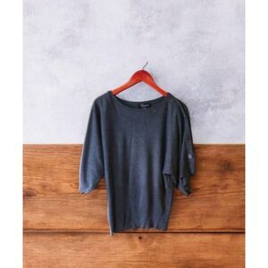 Cable & Gauge & Button Grey Ribbed Waist Sweater Size XL